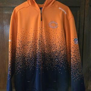 Reebok Orange and Navy Zip-Up Sweater